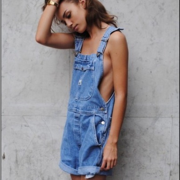 women in bib overalls